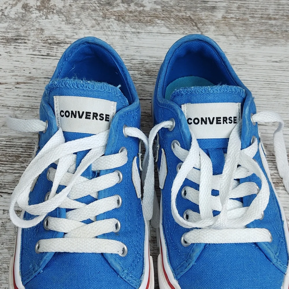 🟦Sz 2 Converse Star Replay Blue Tropic Canvas Sneakers - Picture 7 of 15